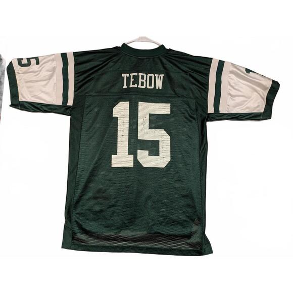 Reebok NFL New York Jets Tim Tebow #15 Football Jersey Green White - Picture 1 of 8